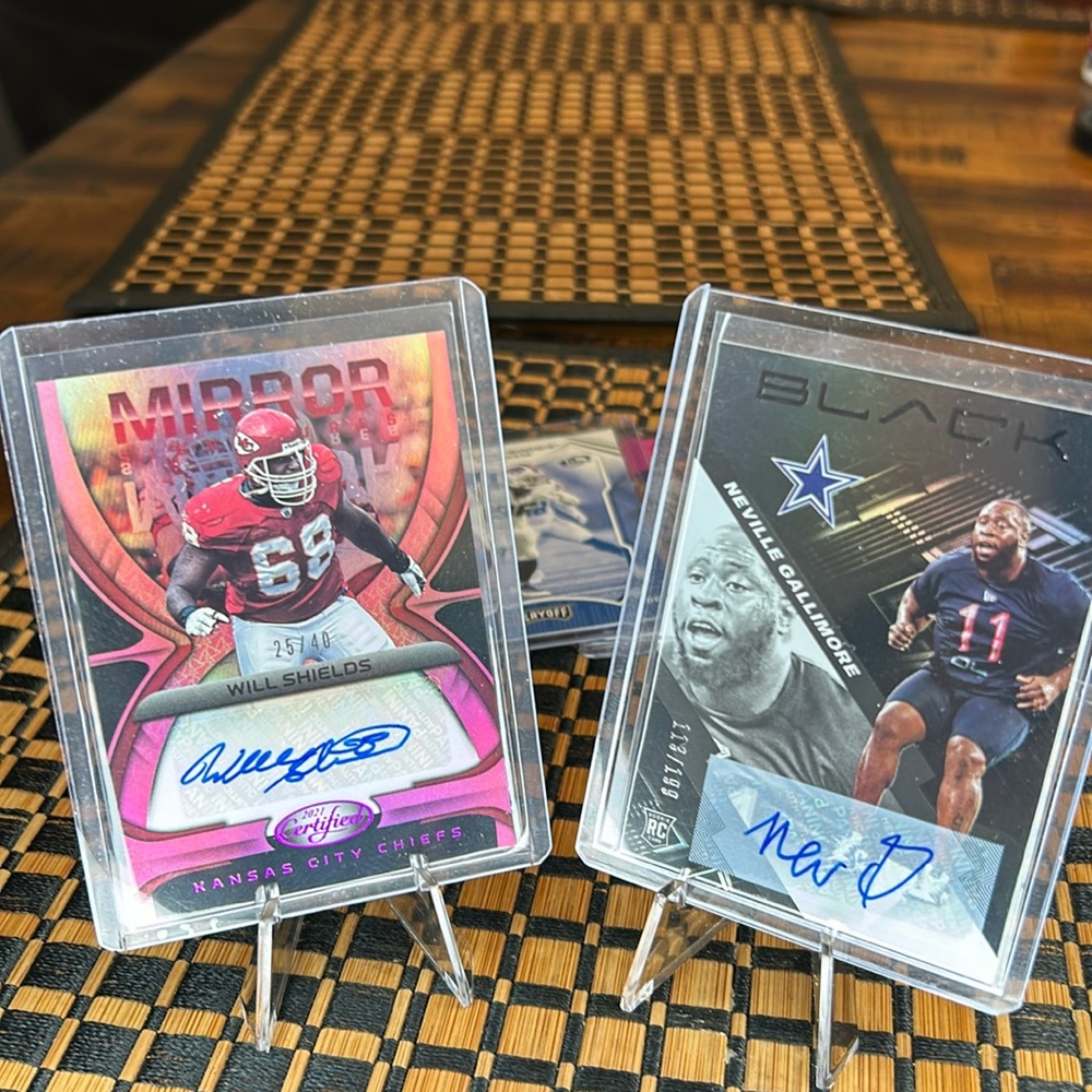 Neville Gallimore,Will Shields both autographed and numbered cards.